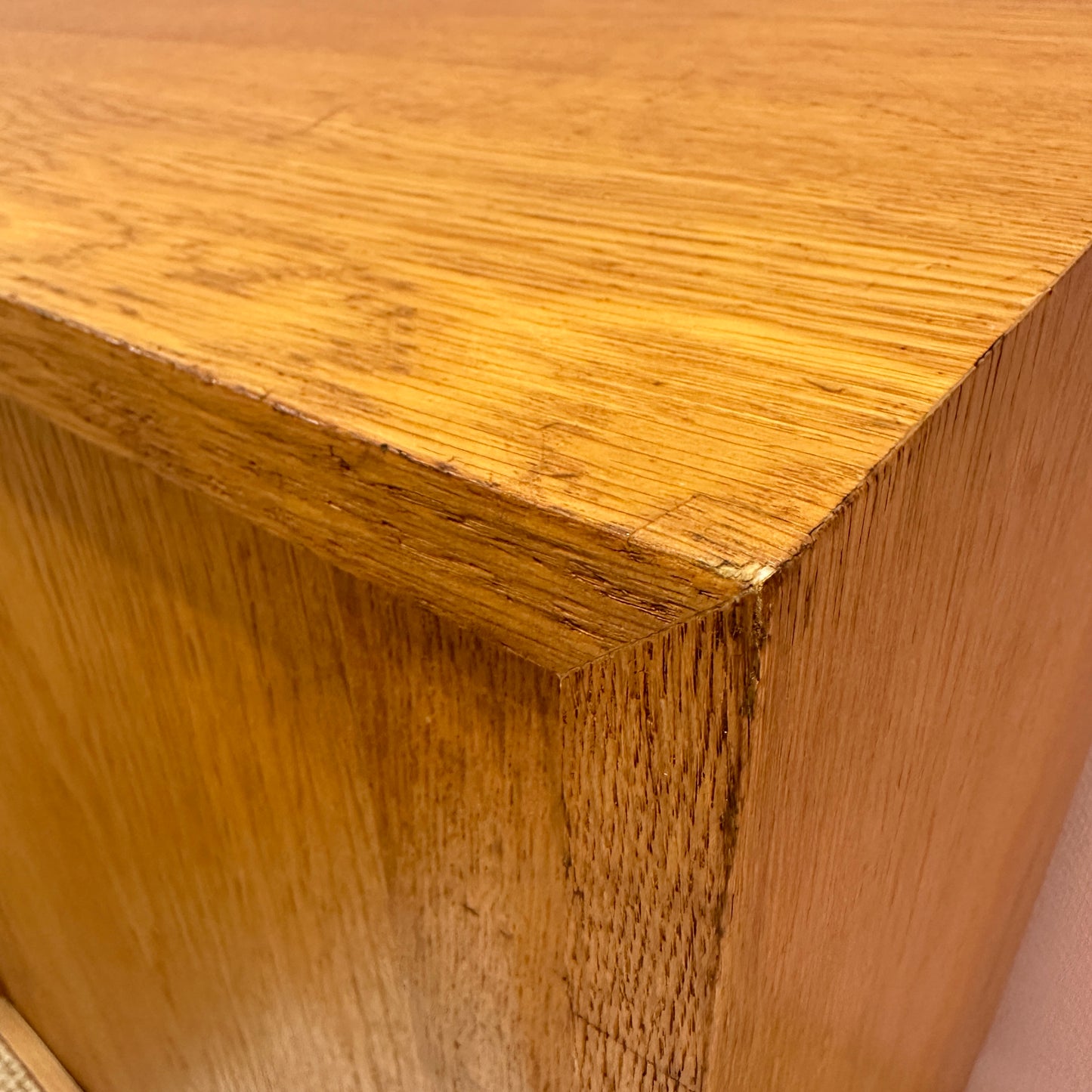 Mid-Century oak sideboard with sliding doors