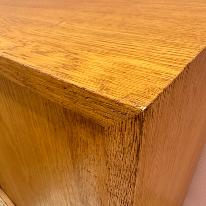 Mid-Century oak sideboard with sliding doors