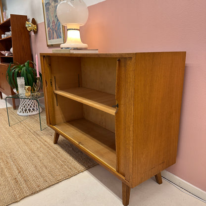 Mid-Century oak sideboard with sliding doors