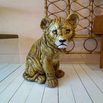 Terracotta Lions cub made in Italy