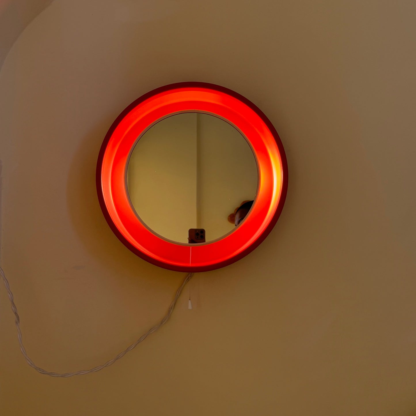 Upcycled illuminated vintage mirror