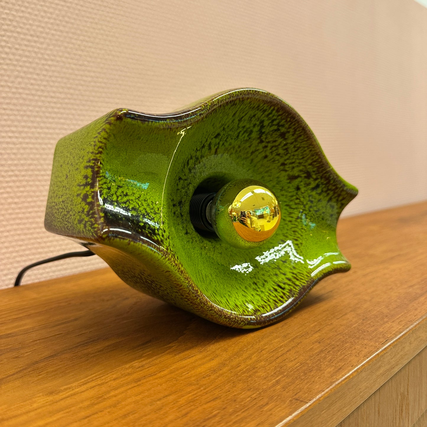 1970 Cari Zalloni green wall light