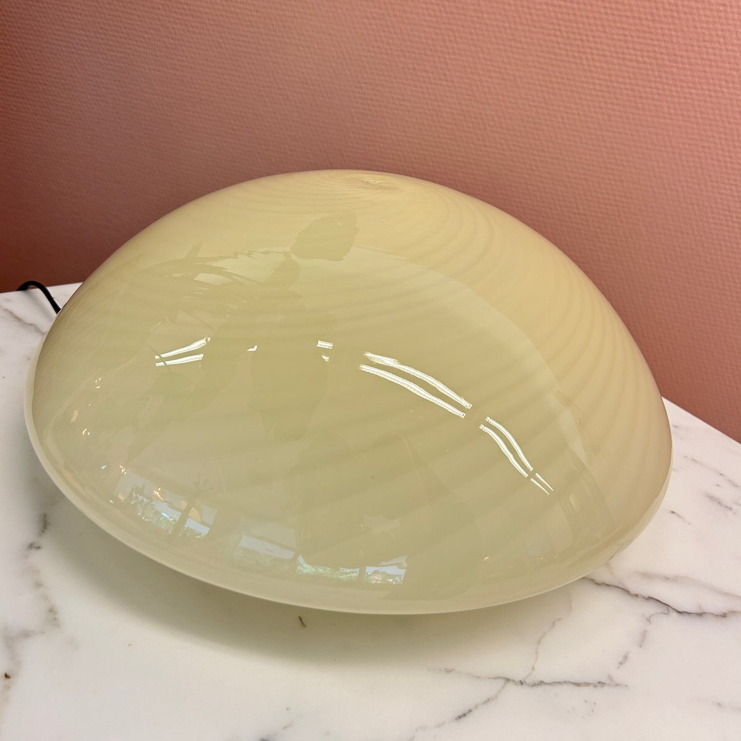 Swirly yellow Murano glass ceiling light