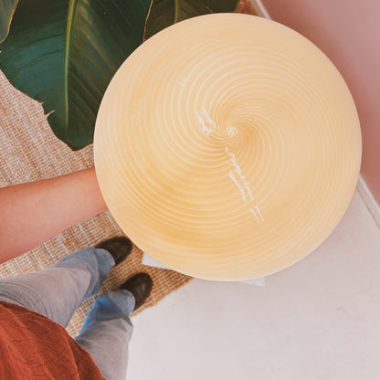 Swirly yellow Murano glass ceiling light