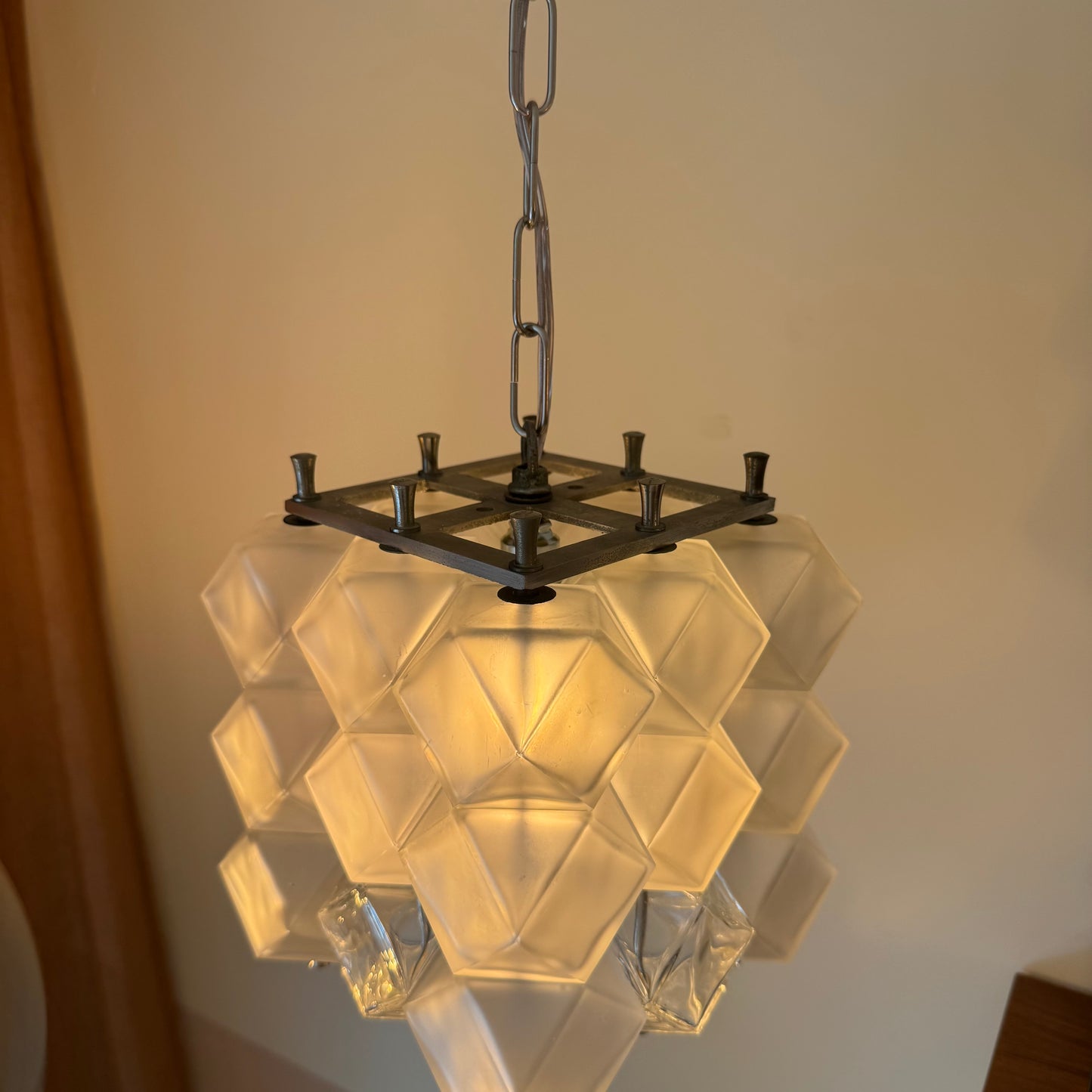 Venini attributed Murano glass chandelier, 1950s