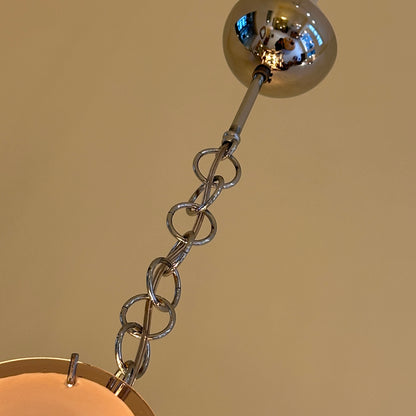 Hanging light with purple Murano glass discs by Vistosi