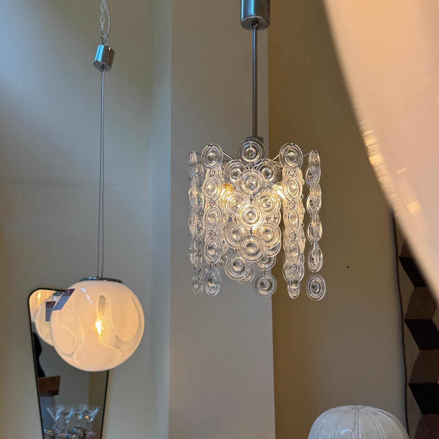 Gaetano Sciolari “Saturn” glass chandelier