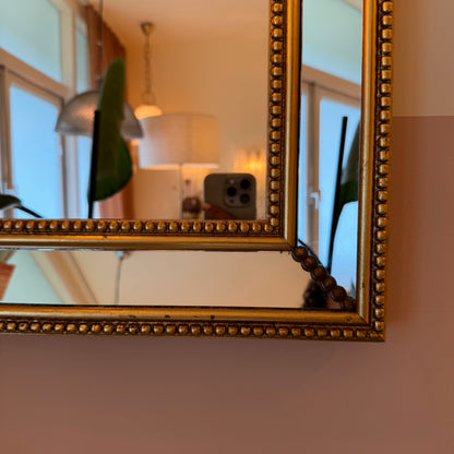 Vintage Wooden mirror with gold leaf Finish