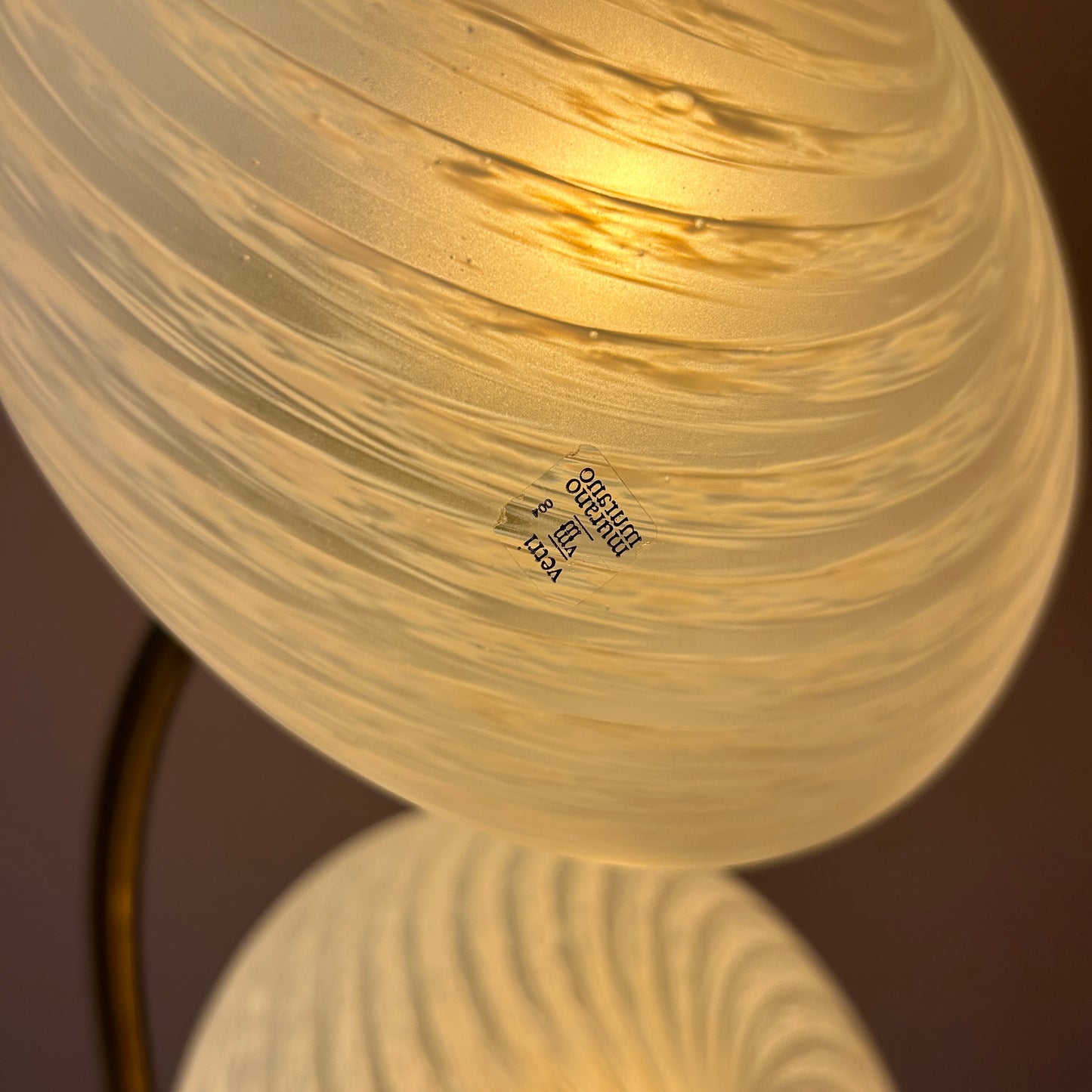 Space Age-lamp uit Muranoglas uit 1960