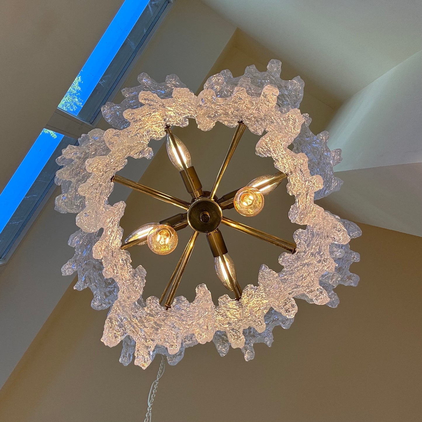 Zeroquattro Milano a Murano ice glass chandelier