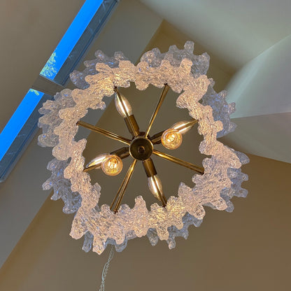 Zeroquattro Milano a Murano ice glass chandelier