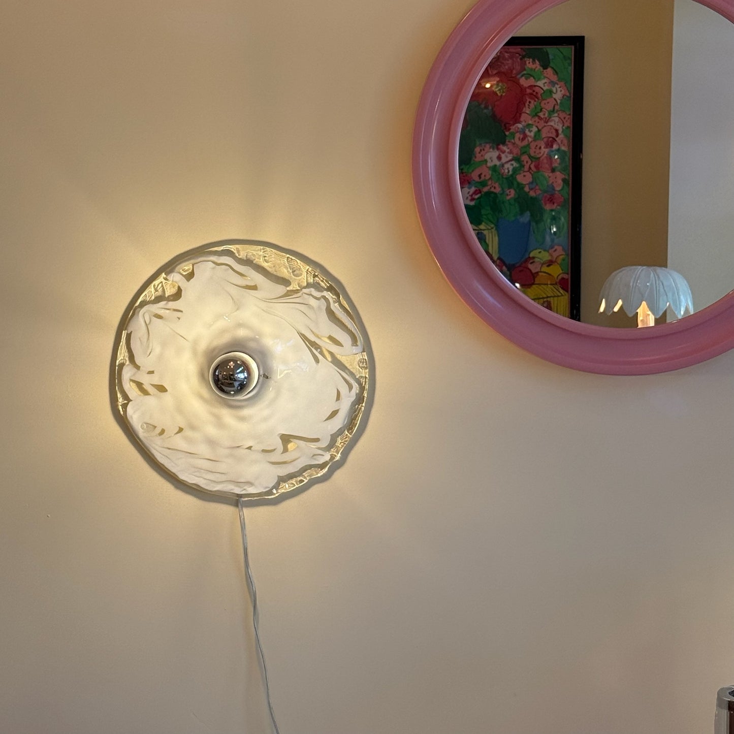 1970s La Murrina Murano wall / ceiling light