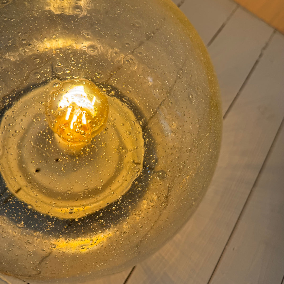 Vintage bubble glass ceiling light, 1970s