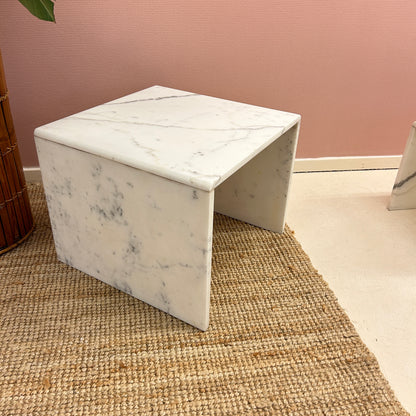 Carrara marble side table nesting set