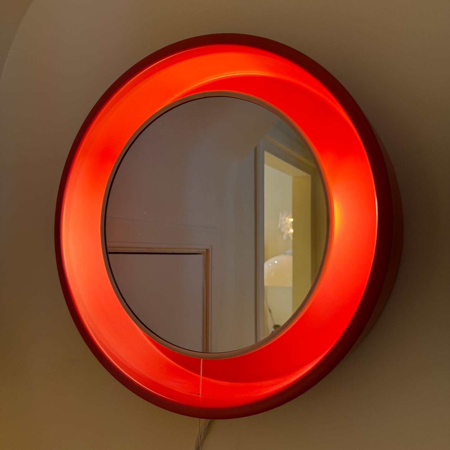 Upcycled illuminated vintage mirror
