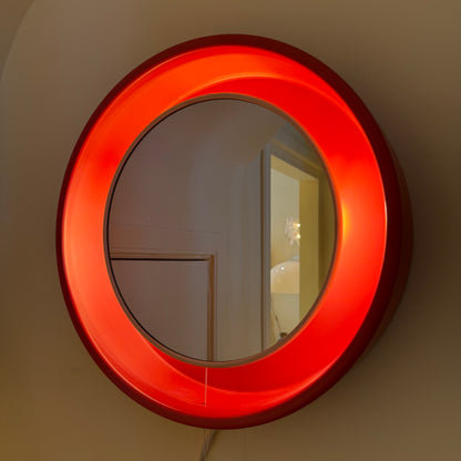Upcycled illuminated vintage mirror