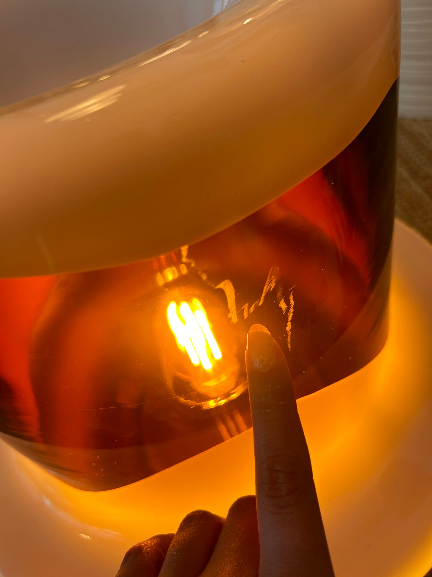 Amber & Milk muranoglass lamp - Roberto Pamio