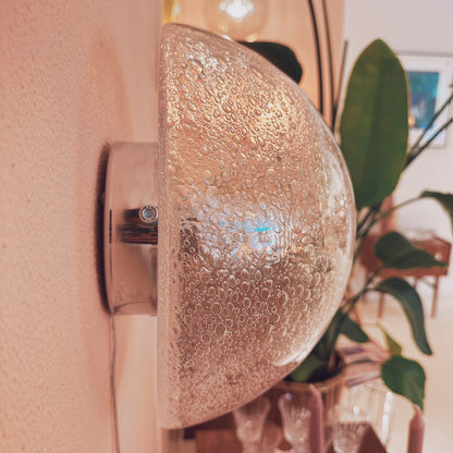 Heavy glass bubble ceiling / wall light