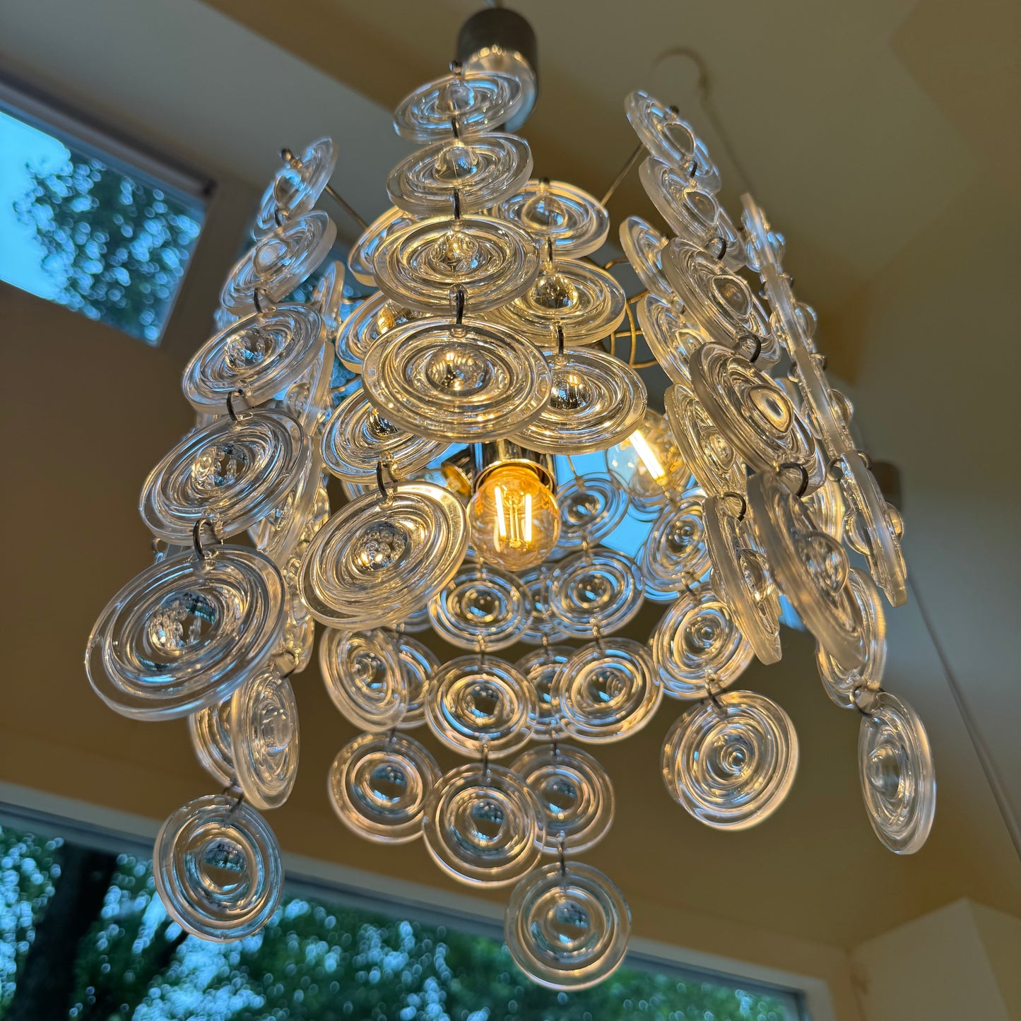 Gaetano Sciolari “Saturn” glass chandelier