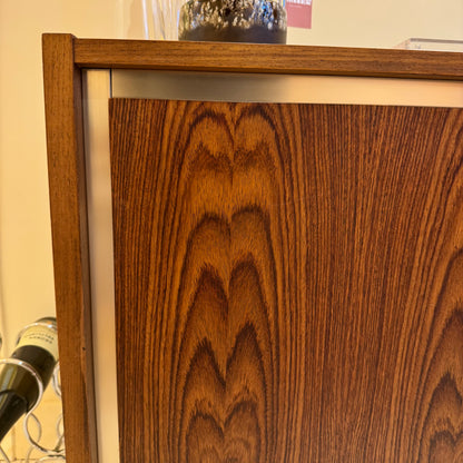Rosewood Sideboard with chrome Frame