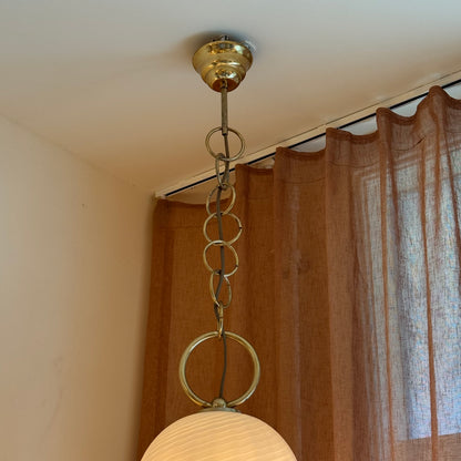 Italian Opalescent Murano Glass Pendant, 1960s