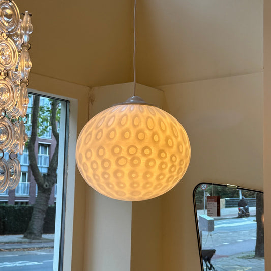 Peill & Putzler white glass opal globe pendant