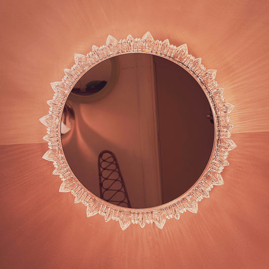 Glass backlit mirror by RZB - 1970