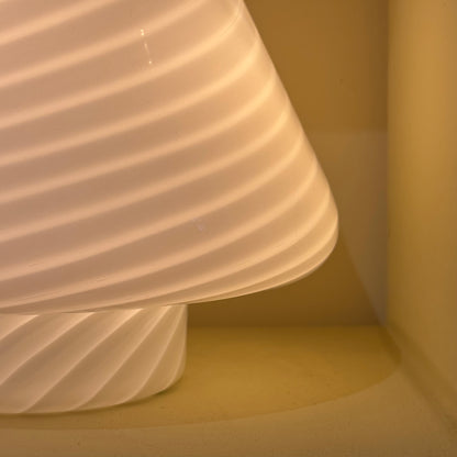 Italian murano mushroom swirl table light