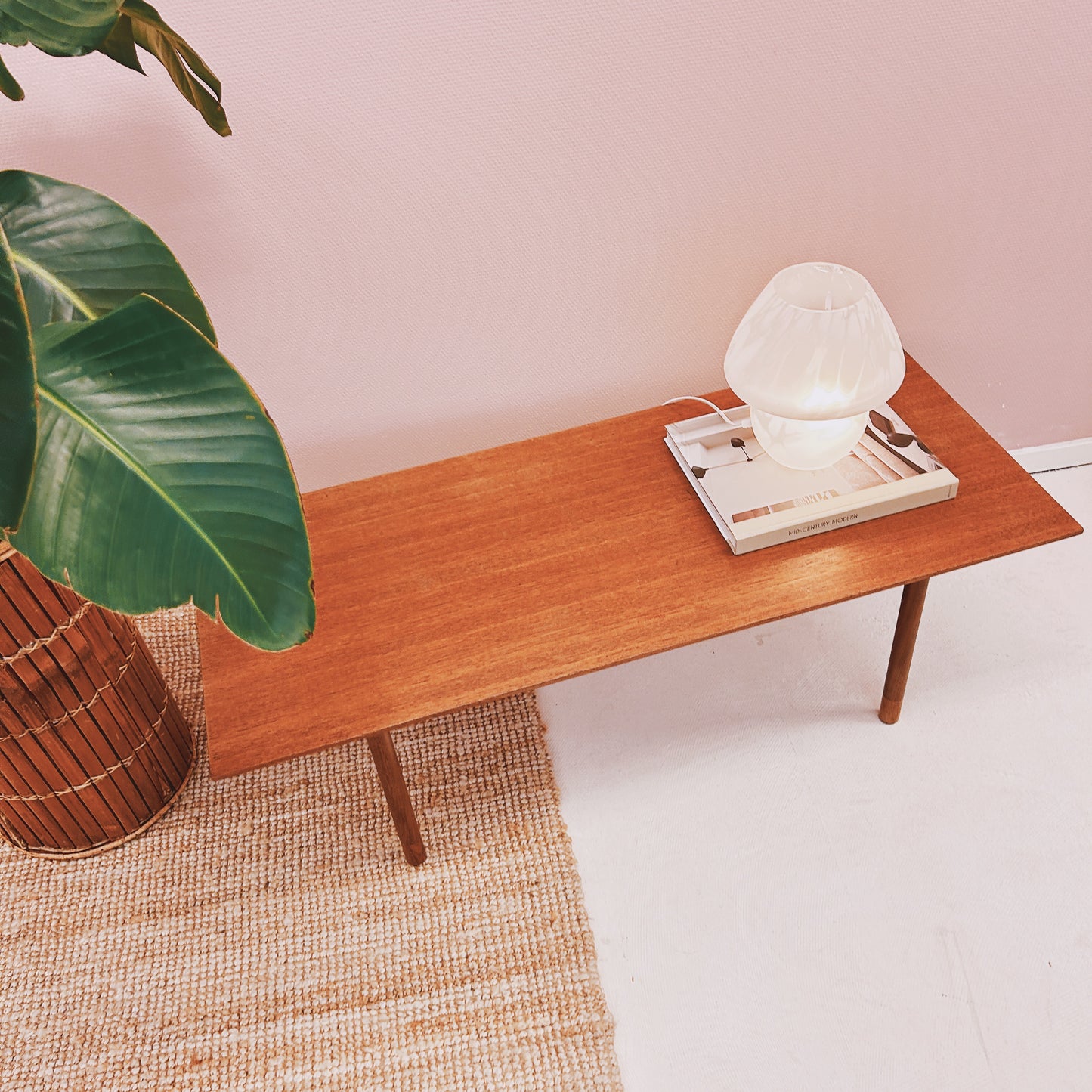 Mid-Century Rectangular Wooden Coffee Table