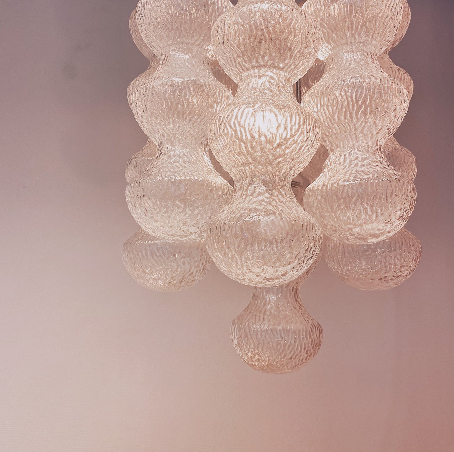 Glazen hanglamp Seguso Murano uit 1960