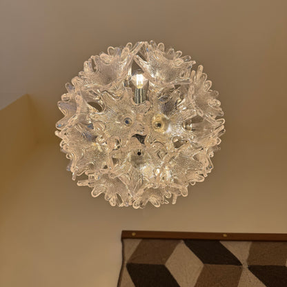 Murano glass flower sputnik chandelier 1960, Paolo Venini VEART