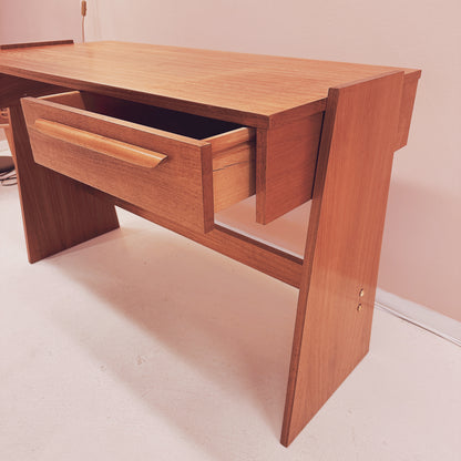 1960s teak desk – brutalist meets art deco