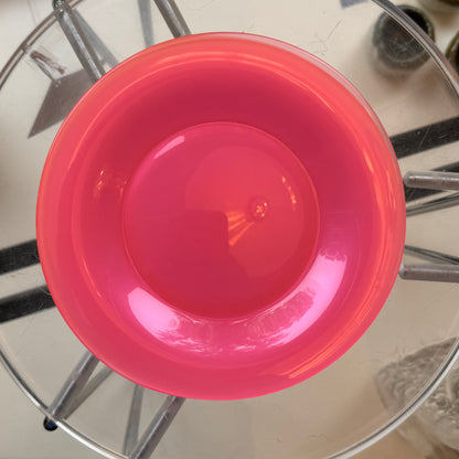 Arc France Neon Pink Glass Dinner Plates
