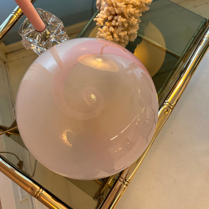 Murano glass pink swirl table lamp