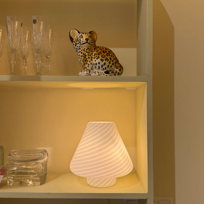 Italian murano mushroom swirl table light