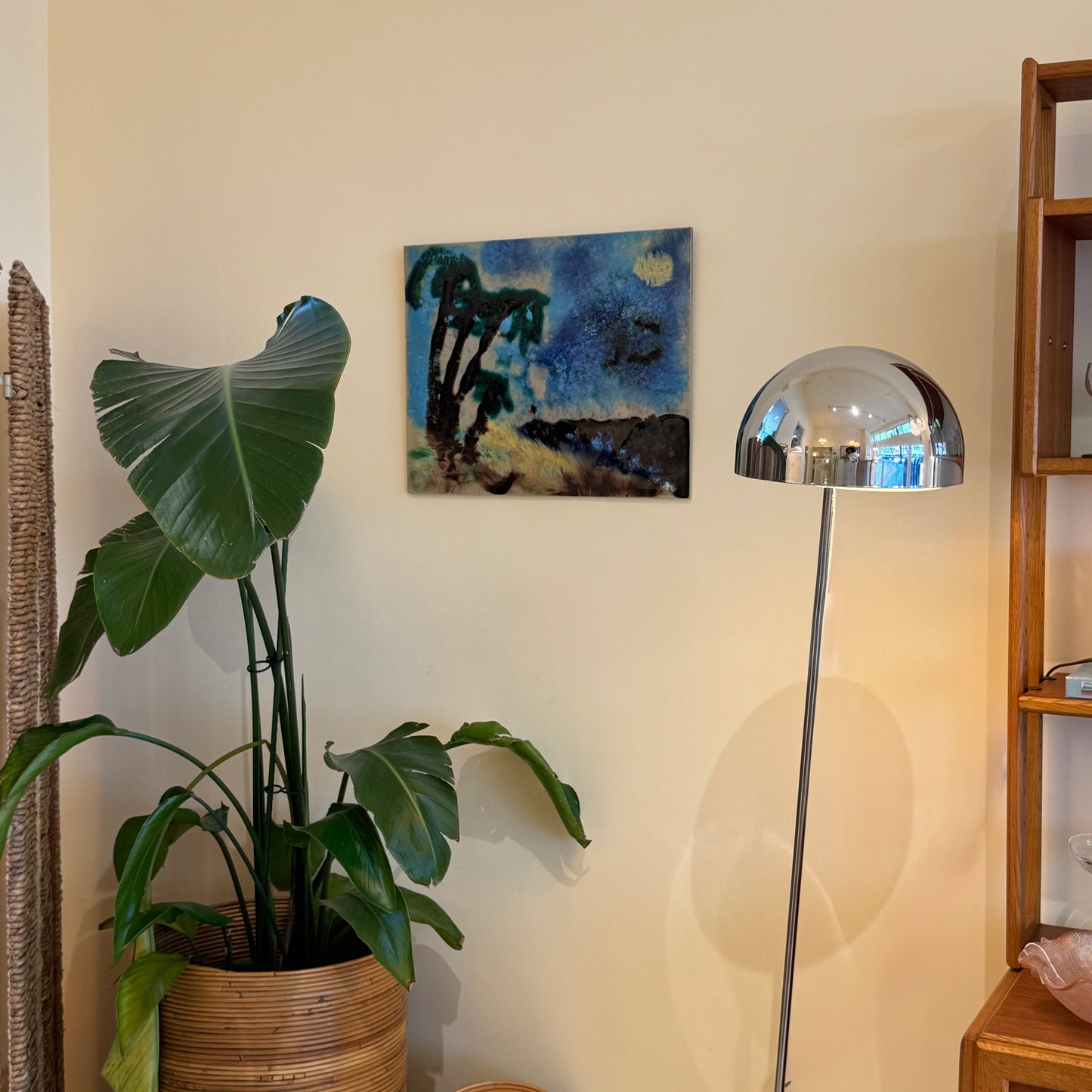 Ceramic island landscape wall artwork