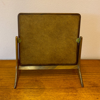 1950's Teak vanity desk mirror