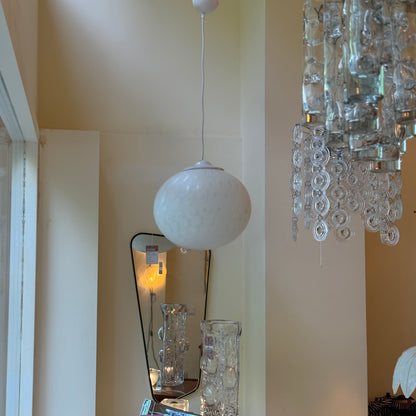 Peill & Putzler white glass opal globe pendant