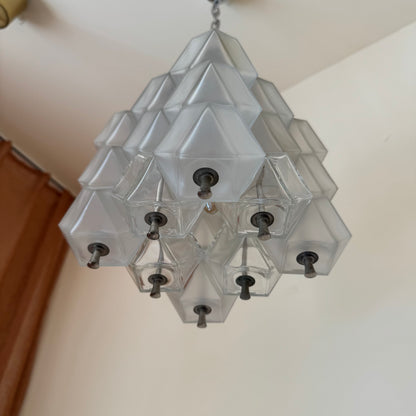 Venini attributed Murano glass chandelier, 1950s