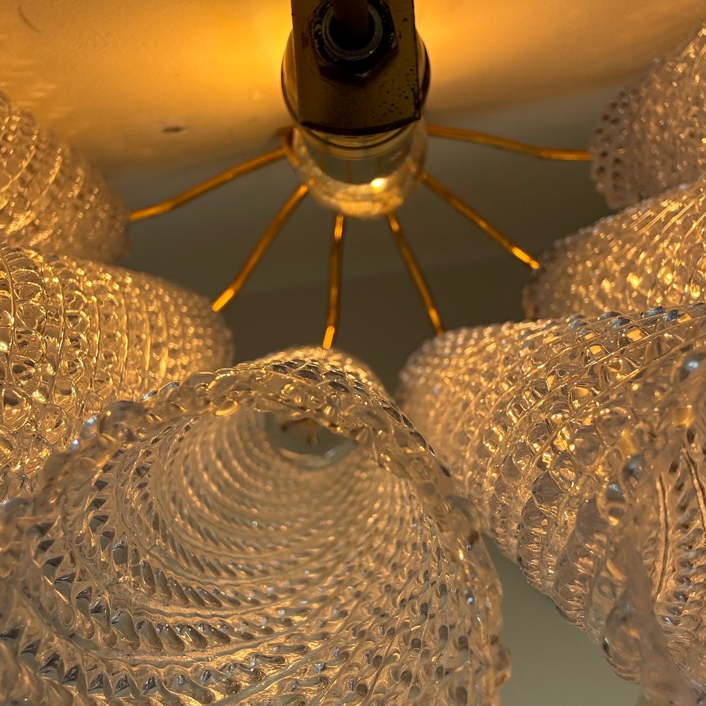 Italian Murano tube glass wall light, 1960s