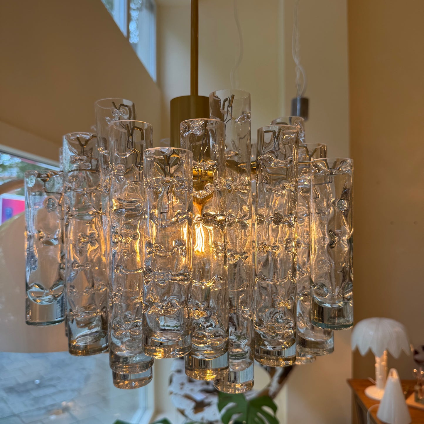 Doria Leuchten Murano Glass Tube Chandelier