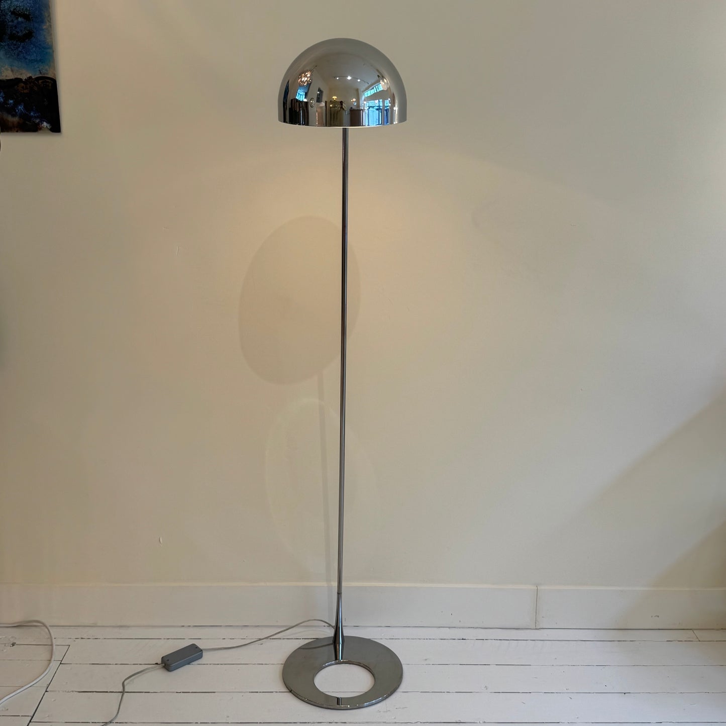 Mid-century inspired Philips chrome standing lamp