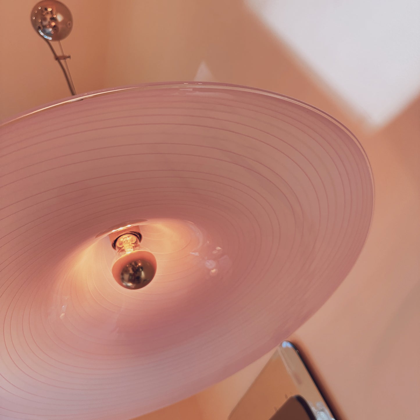 Italian La Murrina pink swirl hanging light