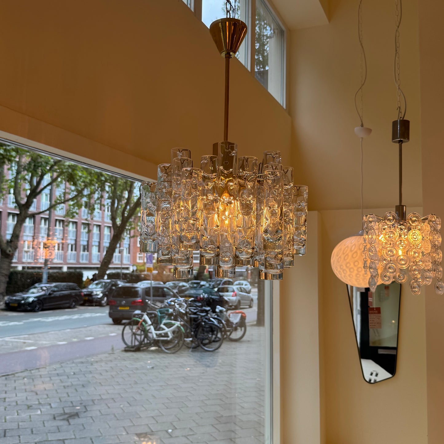 Doria Leuchten Murano Glass Tube Chandelier