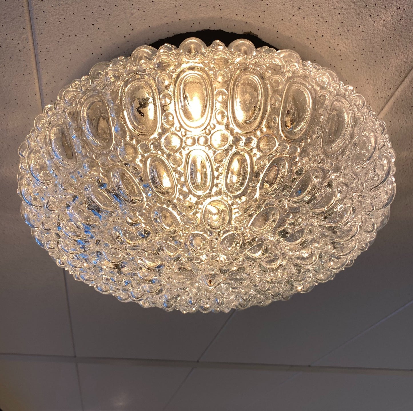 1970's Helena Tynell glass ceiling light