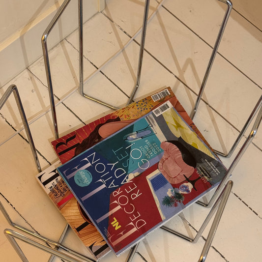 Chrome Plated Magazine Rack, 1980s