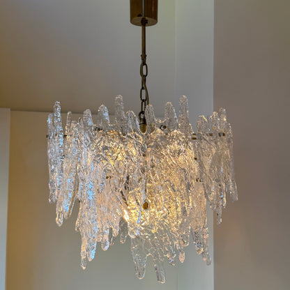 Zeroquattro Milano a Murano ice glass chandelier