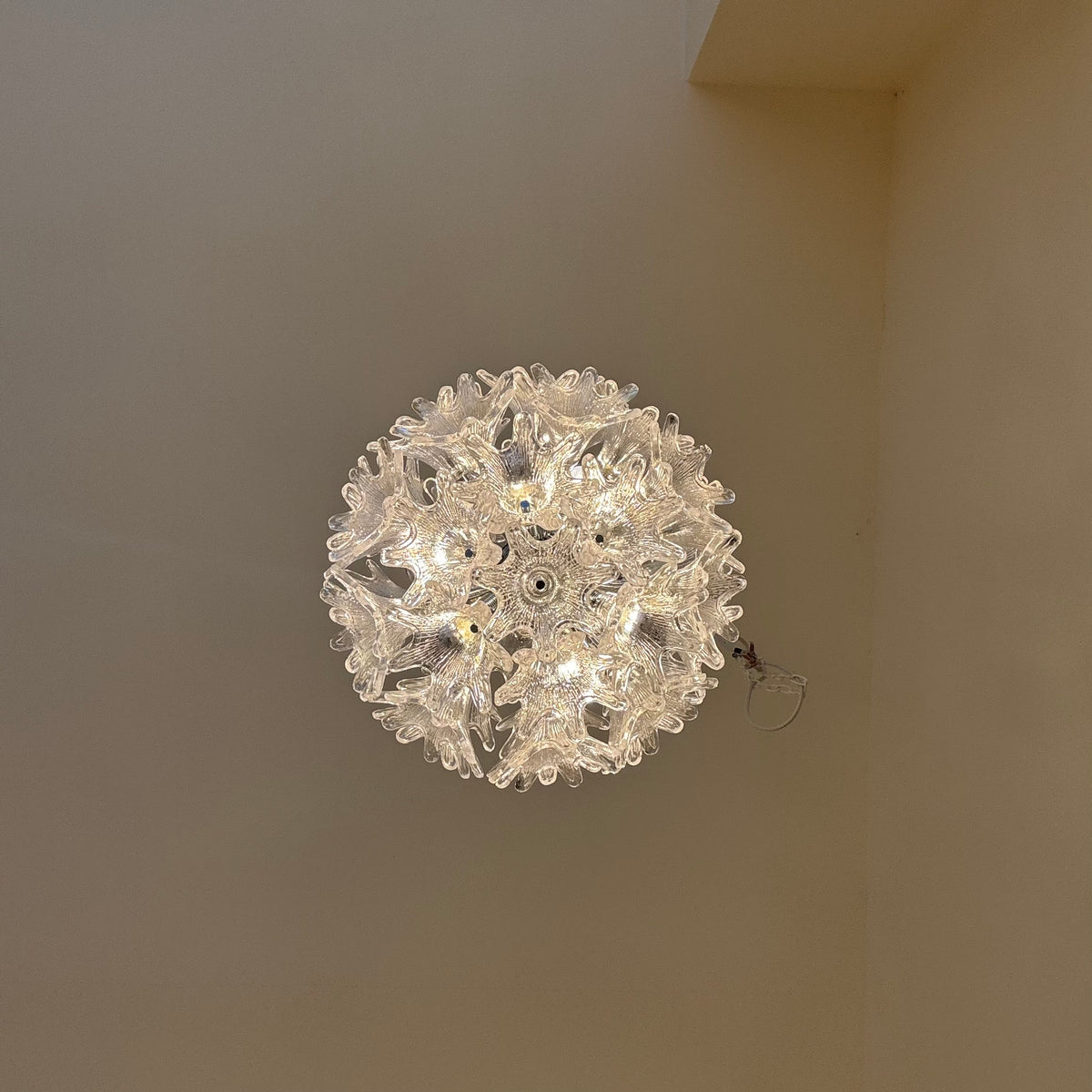 Murano glass flower sputnik chandelier 1960, Paolo Venini VEART