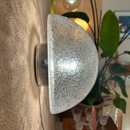 Heavy glass bubble ceiling / wall light