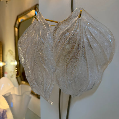 Pair of Murano glass wall sconces by Novaresi, 1970s